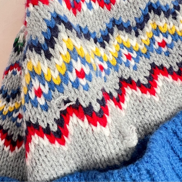 Mini Boden Fair Isle hat and mittens set size L NWT with flaws - Picture 4 of 7